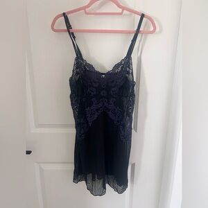 Wacoal Black and Purple Lace Garment